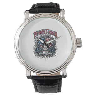 Patriottische 1776 Off Road Schedel Monstertruck Horloge