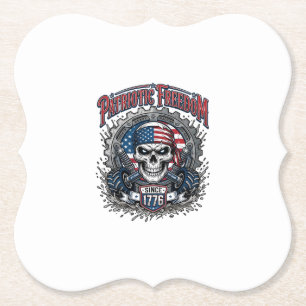 Patriottische 1776 Off Road Schedel Monstertruck Kartonnen Onderzetters