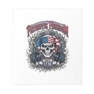Patriottische 1776 Off Road Schedel Monstertruck Notitieblok