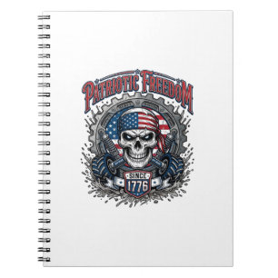Patriottische 1776 Off Road Schedel Monstertruck Notitieboek