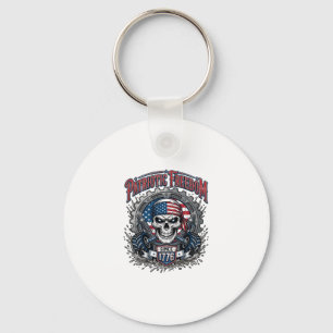 Patriottische 1776 Off Road Schedel Monstertruck Sleutelhanger