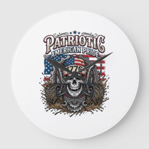 Patriottische 1776 Off Road Schedel Monstertruck Z Grote Klok