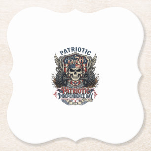 Patriottische 1776 Off Road Schedel Monstertruck Z Kartonnen Onderzetters