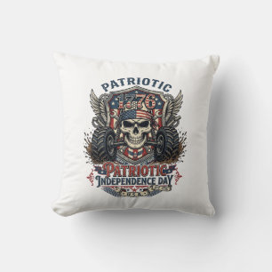 Patriottische 1776 Off Road Schedel Monstertruck Z Kussen