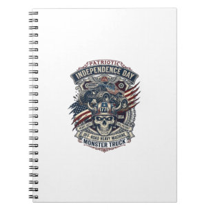 Patriottische 1776 Off Road Schedel Monstertruck Z Notitieboek