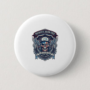 Patriottische 1776 Off Road Schedel Monstertruck Z Ronde Button 5,7 Cm