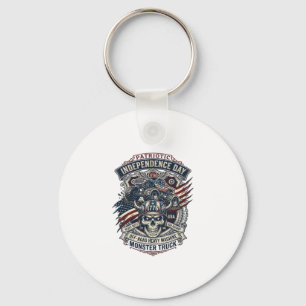 Patriottische 1776 Off Road Schedel Monstertruck Z Sleutelhanger