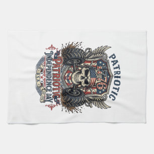 Patriottische 1776 Off Road Schedel Monstertruck Z Theedoek