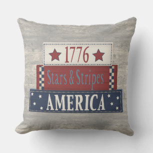 Patriottische 1776 sterren en strepen Americana ru Buitenkussen