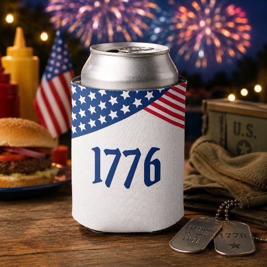 Patriottische 1776 Vlagontwerp VS Blikjeskoeler