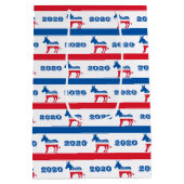 Patriottische 2020-democratische Donkerstrips Medium Cadeauzakje (Achterkant)