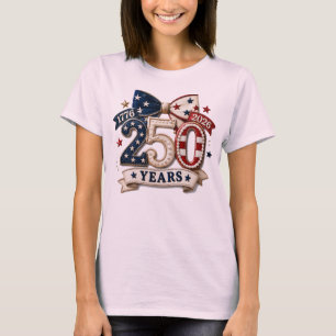 Patriottische 250 Jaar Americana Viering T-shirt