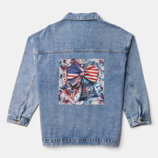Patriottische 250 Jaar Verjaardag Denim Jacket (Achterkant)