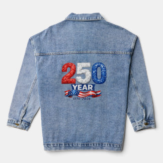 Patriottische 250 Jaar Verjaardag Denim Jacket