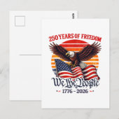 Patriottische 250 jaar vrijheid adelaar briefkaart (Voorkant / Achterkant)