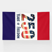 Patriottische 250‑jaar vrijheidsbanner spandoek (Horizontaal)