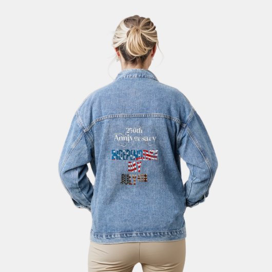 Patriottische 250e verjaardag denim jacket (Model)