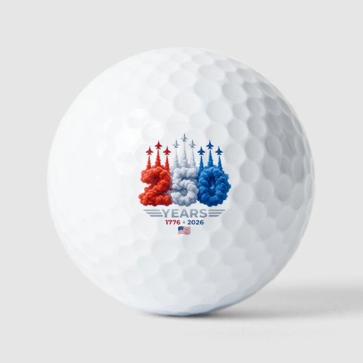 Patriottische 250e verjaardag golfballen (Voorkant)