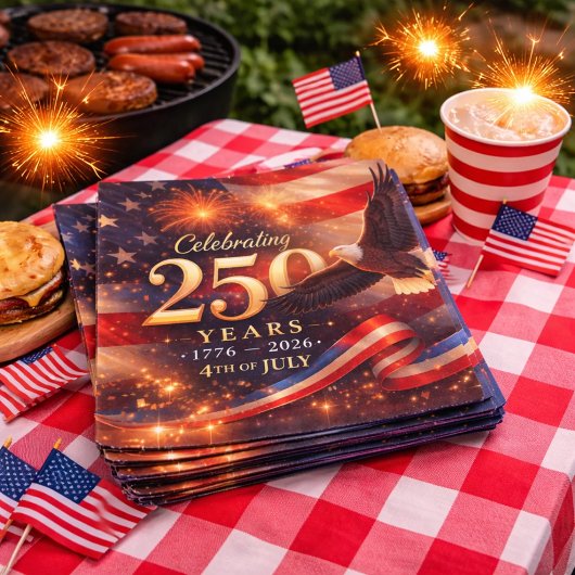 Patriottische 250e verjaardag servet