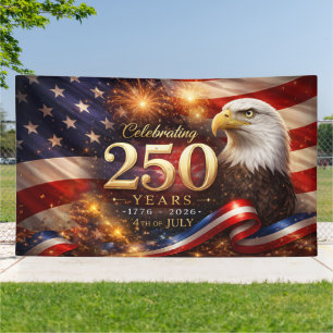 Patriottische 250e verjaardagsbanner spandoek