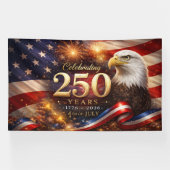 Patriottische 250e verjaardagsbanner spandoek (Horizontaal)