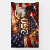 Patriottische 250e verjaardagsbanner spandoek (Verticaal)
