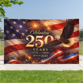 Patriottische 250e verjaardagsbanner spandoek (Buitenkant)