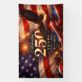 Patriottische 250e verjaardagsbanner spandoek (Verticaal)