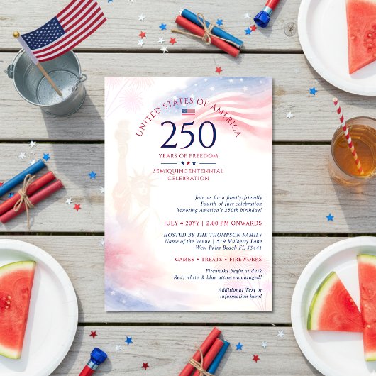 Patriottische 250ste Amerikaanse Onafhankelijkheid Kaart