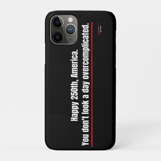 Patriottische 250ste Grappige iPhone Hoes Overcomp (Achterkant)