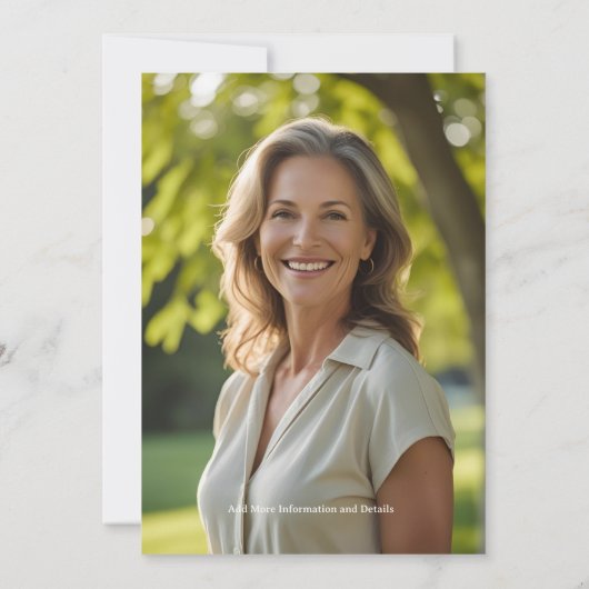 Patriottische 40e Red White Blue Surprise Verjaard Kaart (Achterkant)