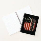 Patriottische 4 juli Amerika Notitieboek (Binnen)