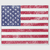 Patriottische 4 juli Amerikaanse vlag Cadeaupapier (Vlak)