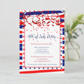 Patriottische 4 juli Amerikaanse vlag Kaart (Staand voorkant)