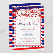 Patriottische 4 juli Amerikaanse vlag Kaart (Voorkant / Achterkant)