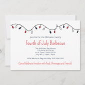 Patriottische 4 juli Barbecue String Lights Kaart (Voorkant)