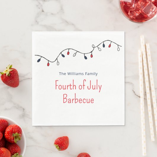 Patriottische 4 juli Barbecue String Lights Servet (Insitu)