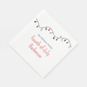 Patriottische 4 juli Barbecue String Lights Servet (Hoek)