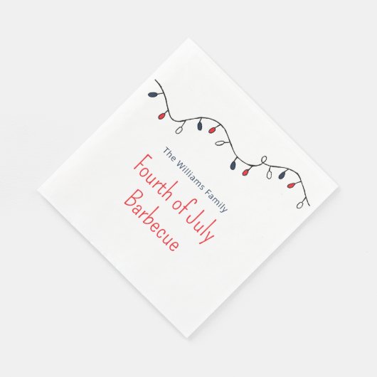 Patriottische 4 juli Barbecue String Lights Servet (Hoek)