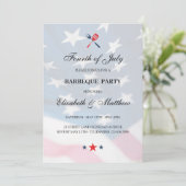 Patriottische 4 juli BBQ Amerikaanse vlag Kaart (Staand voorkant)