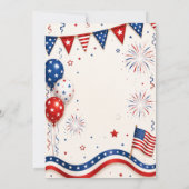 Patriottische 4 juli BBQ-feest Kaart (Achterkant)