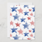 Patriottische 4 juli BBQ-feest uitnodiging (Achterkant)
