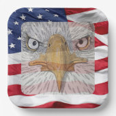 Patriottische 4 juli BBQ papier Borden Papieren Bordje (Voorkant)