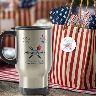 Patriottische 4 juli BBQ Picknick Amerika 250ste v Reisbeker