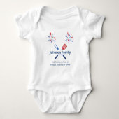 Patriottische 4 juli BBQ Picknick Amerika 250ste v Romper (Voorkant)