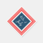 Patriottische 4 juli BBQ picknick servetten  (Hoek)