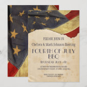 Patriottische 4 juli BBQ Pool Party  Flag Kaart (Voorkant / Achterkant)