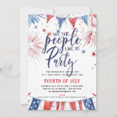 Patriottische 4 juli BBQ zwembadfeestje Kaart (Voorkant)