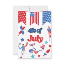 Patriottische 4 juli bedankkaart