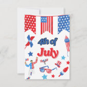 Patriottische 4 juli Bedankpas Bedankkaart (Voorkant)